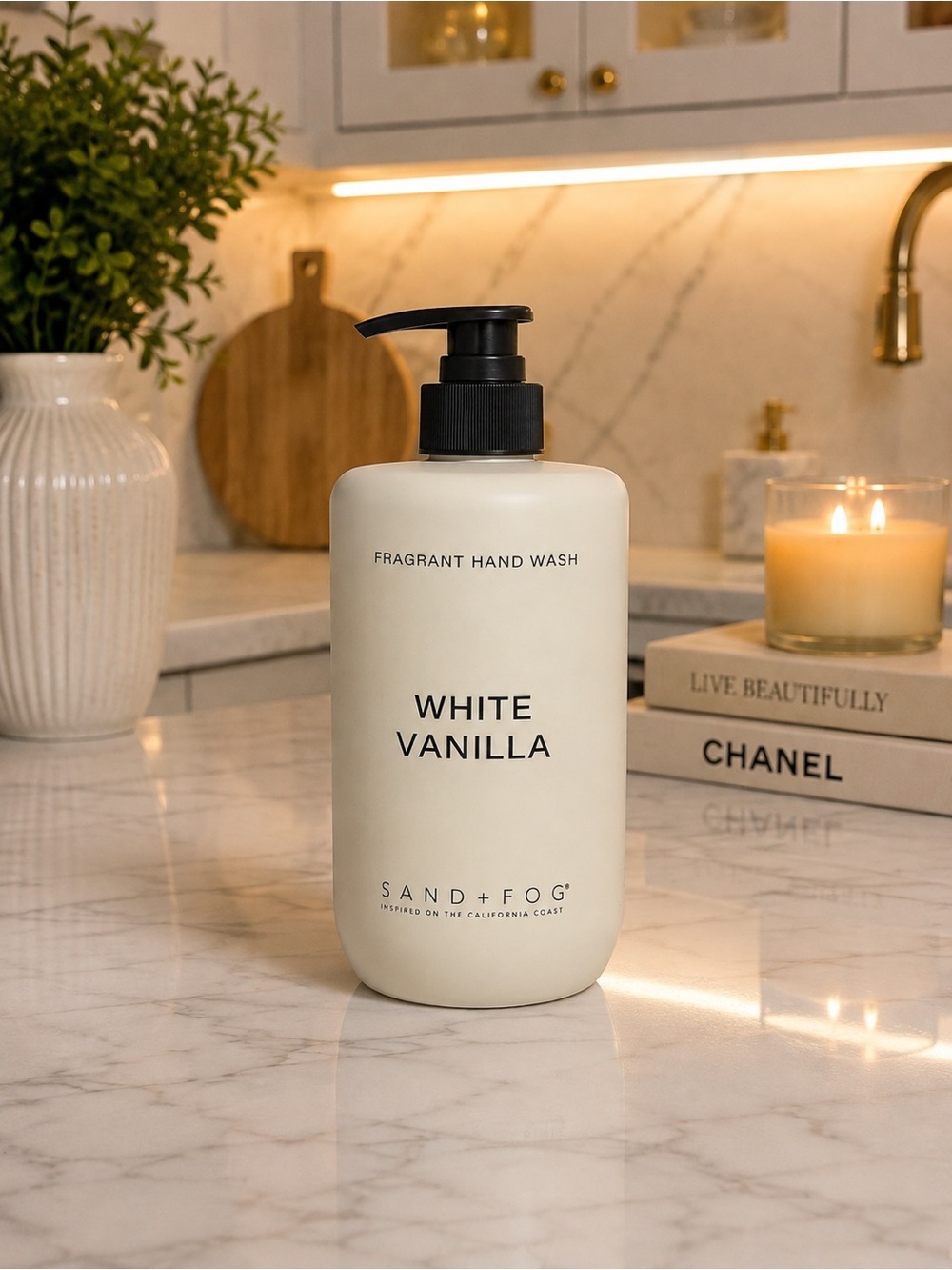 Sand + Fog White Vanilla Fragrant Hand Wash 16.9 oz | Luxury Vanilla Soap